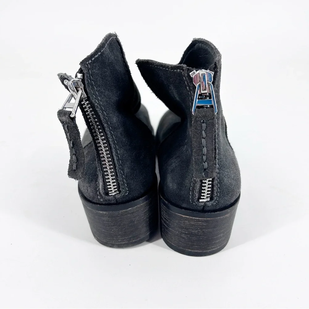 Dolce Vita Charcoal Gray Suede Ankle Boots